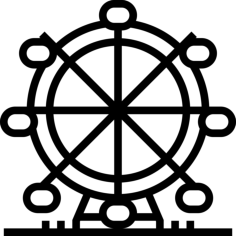 London Eye Engraving Svg Design, Free Vectors File